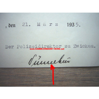 Polizeidirektor von Zwickau - HELMUT DÜNNEBIER - Autograph