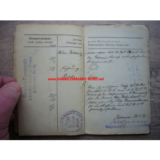 Military passport - Berlin - Guard Fusilier Regiment