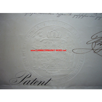 German Empire - Emperor Wilhelm I - Autograph - Certificate of promotion