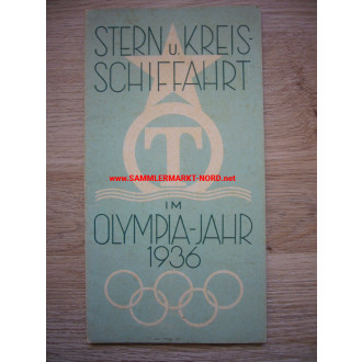 Berlin - Stern u. Kreis-Schifffahrt im Olympia Jahr 1936 - Prospekt