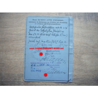 Luftwaffe - Wehrmacht driving licence for generator vehicles