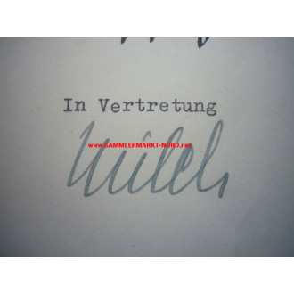 Luftwaffen Urkunde - Generalfeldmarschall ERHARD MILCH - Autograph
