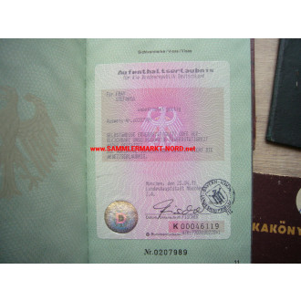 BRD Ausweisgruppe mit BRD Fremdenpass - Ungarische Eheleute