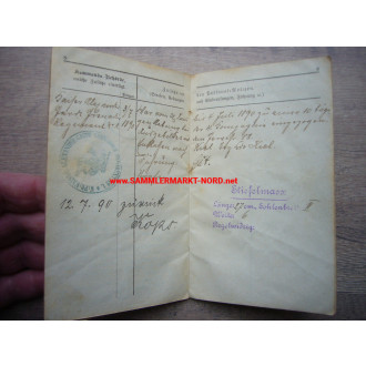 Military passport - Emperor Alexander Guard Grenadier Regiment No. 1