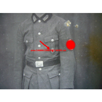 RAD labour service - 2 x portrait in uniform - HJ achievement badge