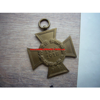 Cross of honour for war participants 1914 - 1918 with award certificate