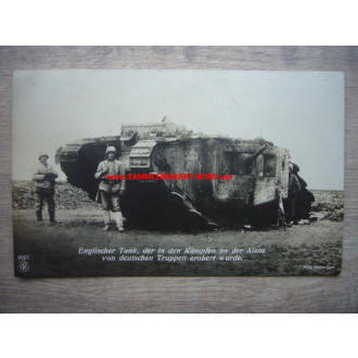 On the Aisne / France 1917 - captured British tank