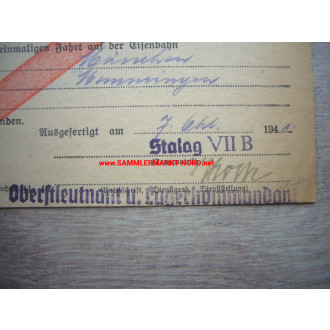 Wehrmacht Stalag VII B (Memmingen) - Camp commander Lieutenant Colonel KOCH - Autograph