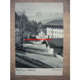 Postcard field post - Platterhof (Obersalzberg, Berchtesgaden) - Military hospital II Platterhof