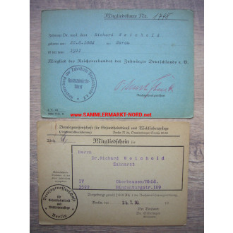 2 x Ausweis - Reichsverband der Zahnärzte Deutschlands & Berufsgenossenschaft für Gesundheitsdienst