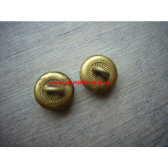 Kriegsmarine - Pair of buttons for the storm strap of the officer's visor cap