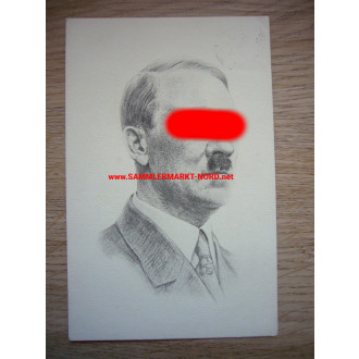 Adolf Hitler - Portrait Postkarte 1940