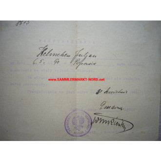 Konvolut Julius Helmchen - Polen Auswanderer 1921 - Ausweise & Dokumente