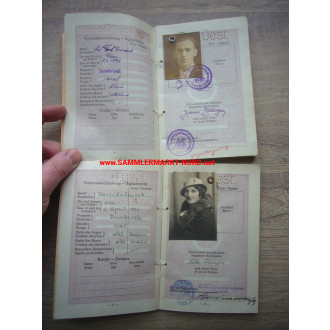 Republic of Austria - 2 x passport Zeilinger family - Travelling to the German Reich