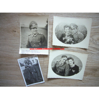 4 x photo Wehrmacht sergeant with German rider badge
