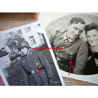4 x Foto Wehrmacht Feldwebel mit Deutschen Reiterabzeichen