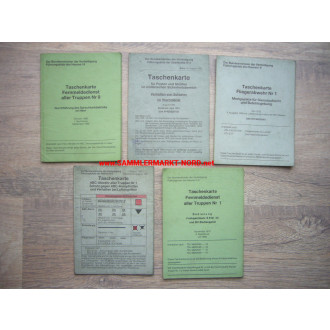 Bundeswehr - 5 x different pocket cards 1979-1988