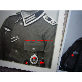 3 x Passfoto gleicher Soldat - diverse Orden