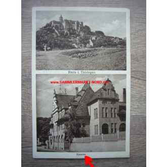 Ranis in Thüringen - die Kaserne - Postkarte