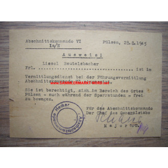 Abschnittskommando VI (Hecker) - Pülsen 1945 - Dokumente einer Nachrichtenhelferin