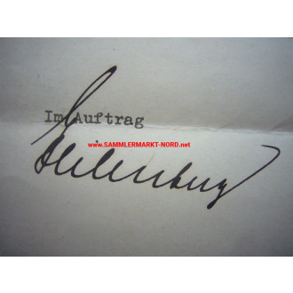Oberregierungsrat WILHELM GEILENBERG - Büro des Reichspräsidenten 1932 - Autograph