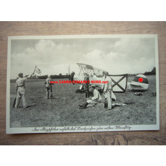 Luftwaffe Postkarte - Flugschüler beim Alleinflug
