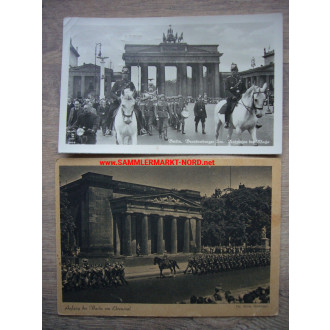 2 x postcard Berlin - Raising the guard - Guard Regiment Berlin