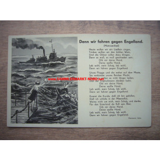 Song card - For we are traveling towards Engelland