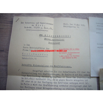 Kiel - Kraftfahrzeugkriegsbeorderung (LKW) zur Wehrmacht - Dokumentengruppe