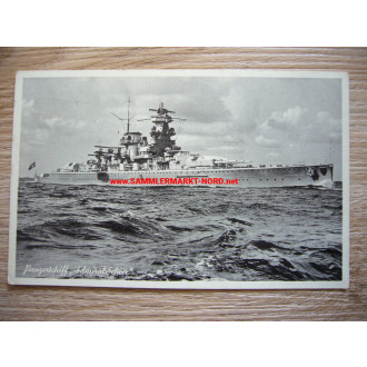 Kriegsmarine Postkarte - Panzerschiff Admiral Scheer