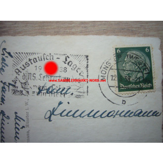 Postkarte 1938 - Austauschlager des NS Lehrerbundes