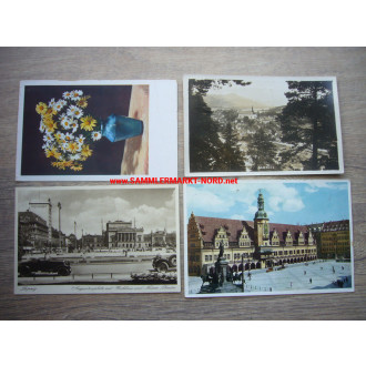4 x Postkarte - WHW Winterhilfe Propagandastempel