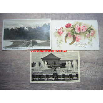 3 x postcard - RLB Luftschutz propaganda postmark