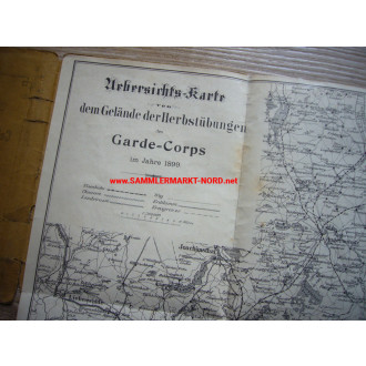 Garde Corps - Gelände der Herbstübungen - Übersichtskarte 1899