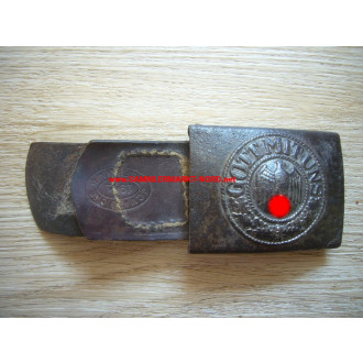 Wehrmacht belt buckle with leather tongue 1941