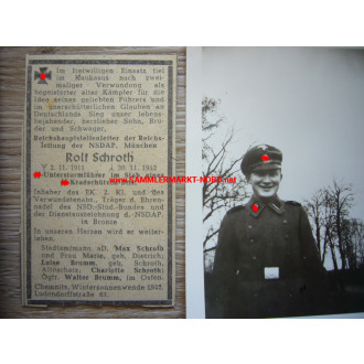 Waffen-SS - Konvolut diverser Fotos & Todesanzeige