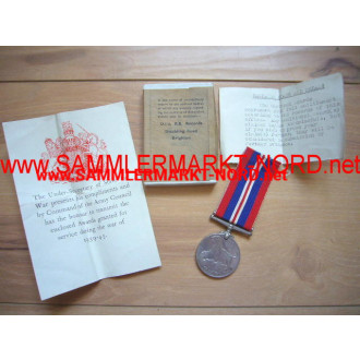 Englische Kriegsmedaille 1939-1945 mit Verleihungsetui