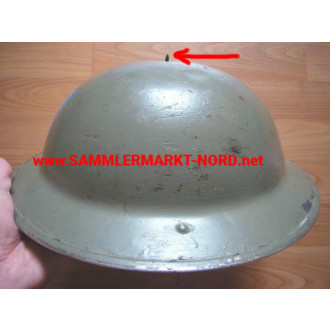 British steel helmet with division badge