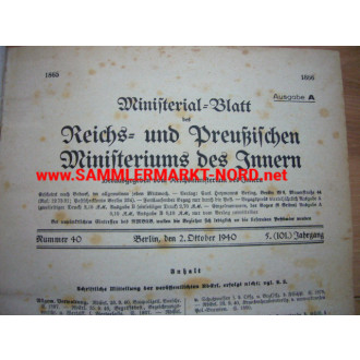 Ministerial Gazette of the Reich and Prussian Ministry of Interi