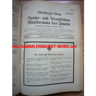 Ministerial Gazette of the Reich and Prussian Ministry of Interi