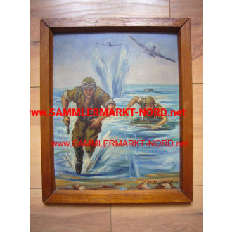 Oil painting - Luftwaffe in Greece