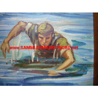 Oil painting - Luftwaffe in Greece