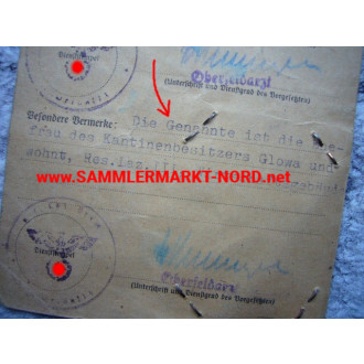 Schweidnitz (Flandern Kaserne) - Dienstausweis für eine Frau!