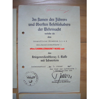 Award document group - Luftwaffe - Höherer Nachrichtenführer 1