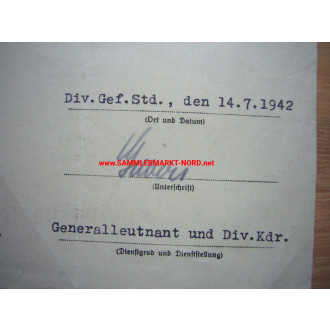 Urkundengruppe - 1./ Panzerjäger Abteilung 110 / 2./ Panzerjäger