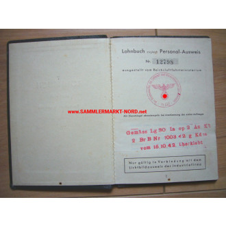 Reichsluftfahrtministerium (RLM) - Wage book / Passport