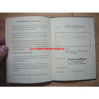 Reichsluftfahrtministerium (RLM) - Lohnbuch / Personalausweis