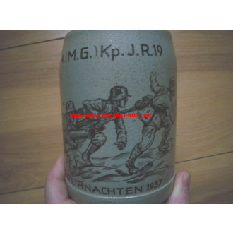Beer mug christmas 1937 - 4. (M.G.) Kp. Infantry Regiment 19