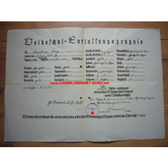 Certificate of the school in Groß Sakrau