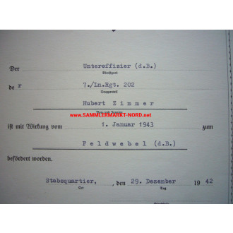 Luftwaffe - Urkundengruppe 7./ Ln. Rgt. 202 / 22./ Luftnachricht